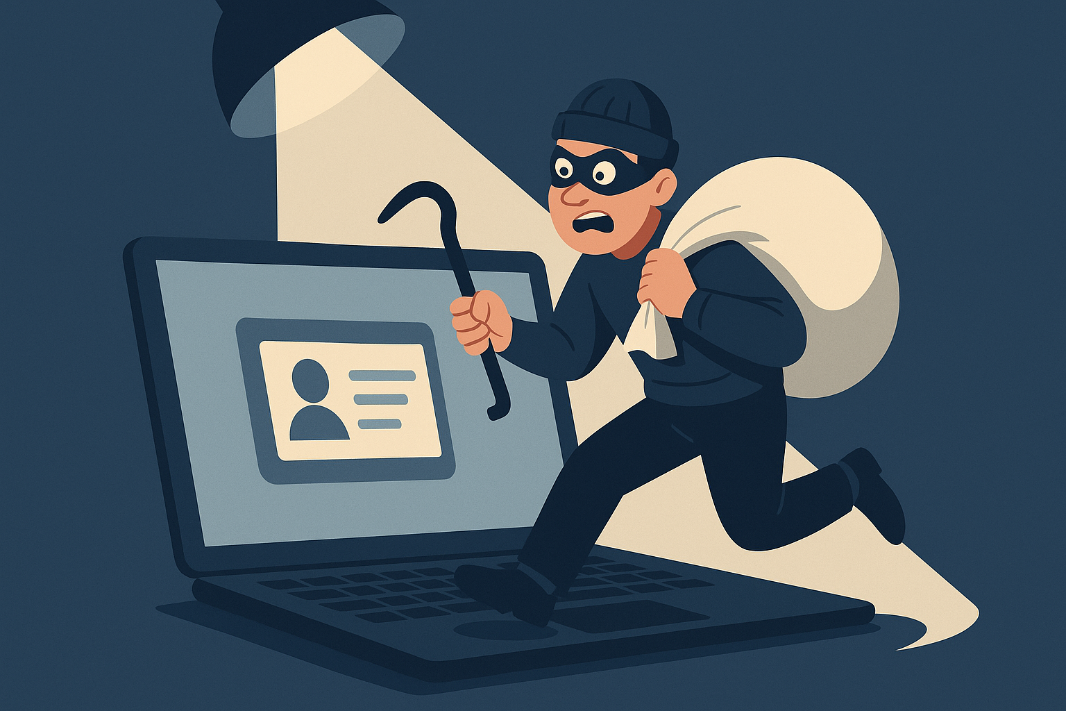 imagem com bandido digital sendo pego